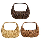 Maxbell Flower Basket Decor Decorative Woven Basket for Bedroom Living Room Ceremony Dark Brown