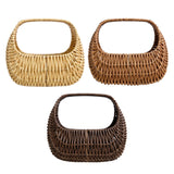 Maxbell Flower Basket Decor Decorative Woven Basket for Bedroom Living Room Ceremony Dark Brown