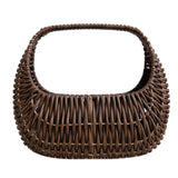 Maxbell Flower Basket Decor Decorative Woven Basket for Bedroom Living Room Ceremony Dark Brown