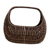 Maxbell Flower Basket Decor Decorative Woven Basket for Bedroom Living Room Ceremony Dark Brown