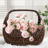 Maxbell Flower Basket Decor Decorative Woven Basket for Bedroom Living Room Ceremony Dark Brown