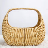 Maxbell Flower Basket Decor Decorative Woven Basket for Bedroom Living Room Ceremony Beige