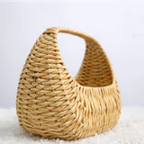 Maxbell Flower Basket Decor Decorative Woven Basket for Bedroom Living Room Ceremony Beige