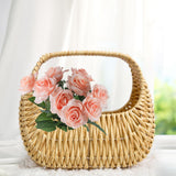 Maxbell Flower Basket Decor Decorative Woven Basket for Bedroom Living Room Ceremony Beige