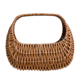 Maxbell Flower Basket Decor Decorative Woven Basket for Bedroom Living Room Ceremony Brown