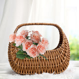 Maxbell Flower Basket Decor Decorative Woven Basket for Bedroom Living Room Ceremony Brown