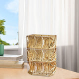Maxbell Glass Vase for Hydroponic Plant Bud Vase Holiday Plants Terrarium Flower Pot Light Brown 20cm