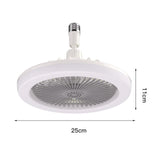 Maxbell Ceiling Fan Lights E27 Fan Light for Bedroom Dining Room Office Gray