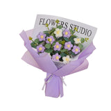 Maxbell Crochet Flowers Bouquet Durable Crochet Bouquet for Cafe Anniversary Holiday Violet