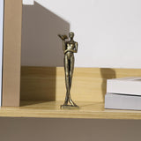 Maxbell Book Reader Statue Humanoid Figurines for Housewarming Bookshelf Living Room Antique Aureate