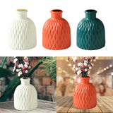 Maxbell Flower Vase Gift Art Crafts Plastic Vase for Centerpiece Desktop Living Room White