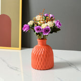 Maxbell Flower Vase Gift Art Crafts Plastic Vase for Centerpiece Desktop Living Room White