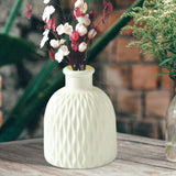 Maxbell Flower Vase Gift Art Crafts Plastic Vase for Centerpiece Desktop Living Room White
