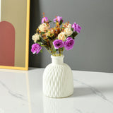 Maxbell Flower Vase Gift Art Crafts Plastic Vase for Centerpiece Desktop Living Room White