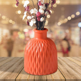 Maxbell Flower Vase Gift Art Crafts Plastic Vase for Centerpiece Desktop Living Room Pink