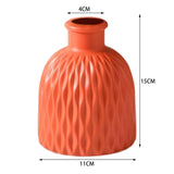 Maxbell Flower Vase Gift Art Crafts Plastic Vase for Centerpiece Desktop Living Room Pink