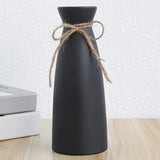 Maxbell 3 Pieces Ceramic Vase Aesthetic Bud Vase Nordic Porcelain Vases Desktop Vase Black