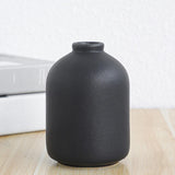 Maxbell 3 Pieces Ceramic Vase Aesthetic Bud Vase Nordic Porcelain Vases Desktop Vase Black