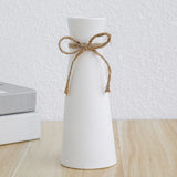Maxbell 3 Pieces Ceramic Vase Aesthetic Bud Vase Nordic Porcelain Vases Desktop Vase White