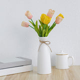 Maxbell 3 Pieces Ceramic Vase Aesthetic Bud Vase Nordic Porcelain Vases Desktop Vase White