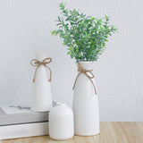 Maxbell 3 Pieces Ceramic Vase Aesthetic Bud Vase Nordic Porcelain Vases Desktop Vase White