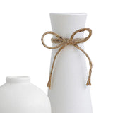 Maxbell 3 Pieces Ceramic Vase Aesthetic Bud Vase Nordic Porcelain Vases Desktop Vase White