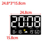 Maxbell Digital Alarm Clock with Day and Date Calendar Clock for Studio Beside Hotel White LED