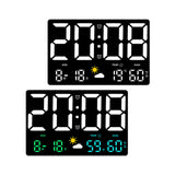 Maxbell Digital Alarm Clock with Day and Date Calendar Clock for Studio Beside Hotel White LED