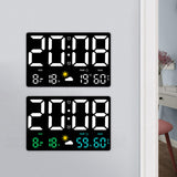 Maxbell Digital Alarm Clock with Day and Date Calendar Clock for Studio Beside Hotel White LED