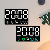 Maxbell Digital Alarm Clock with Day and Date Calendar Clock for Studio Beside Hotel White LED