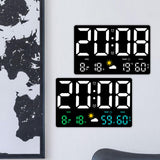 Maxbell Digital Alarm Clock with Day and Date Calendar Clock for Studio Beside Hotel White LED