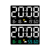 Maxbell Digital Alarm Clock with Day and Date Calendar Clock for Studio Beside Hotel White LED