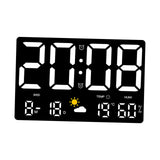 Maxbell Digital Alarm Clock with Day and Date Calendar Clock for Studio Beside Hotel White LED