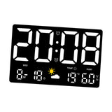 Maxbell Digital Alarm Clock with Day and Date Calendar Clock for Studio Beside Hotel White LED