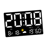 Maxbell Digital Alarm Clock with Day and Date Calendar Clock for Studio Beside Hotel White LED