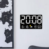 Maxbell Digital Alarm Clock with Day and Date Calendar Clock for Studio Beside Hotel White LED