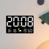 Maxbell Digital Alarm Clock with Day and Date Calendar Clock for Studio Beside Hotel White LED