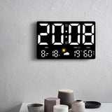 Maxbell Digital Alarm Clock with Day and Date Calendar Clock for Studio Beside Hotel White LED