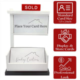 Maxbell Business Card Holder Professional Card Stand for Business Tabletop Reception Rectangle