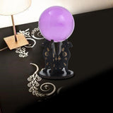 Maxbell Wooden Display Holder Agate Countertop Ores Sphere Holder Crystal Stand Rack Outer Space Pattern