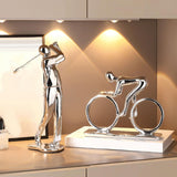 Maxbell Sports Figure Statue Collectible Home Decor Figurine for Desktop Home Office Sports Bike