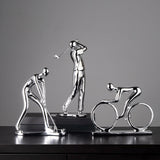 Maxbell Sports Figure Statue Collectible Home Decor Figurine for Desktop Home Office Sports Bike
