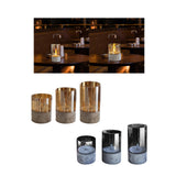 Maxbell Flameless LED Candle Crafts Tea Light Candle for Living Room Hallway Bedroom 8cmx8cmx10cm Gold