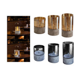 Maxbell Flameless LED Candle Crafts Tea Light Candle for Living Room Hallway Bedroom 8cmx8cmx10cm Gold