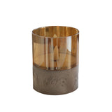 Maxbell Flameless LED Candle Crafts Tea Light Candle for Living Room Hallway Bedroom 8cmx8cmx10cm Gold