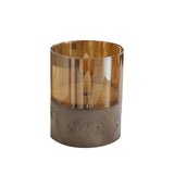 Maxbell Flameless LED Candle Crafts Tea Light Candle for Living Room Hallway Bedroom 8cmx8cmx10cm Gold