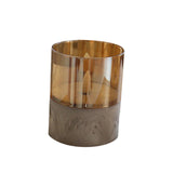 Maxbell Flameless LED Candle Crafts Tea Light Candle for Living Room Hallway Bedroom 8cmx8cmx10cm Gold