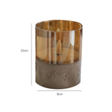Maxbell Flameless LED Candle Crafts Tea Light Candle for Living Room Hallway Bedroom 8cmx8cmx10cm Gold