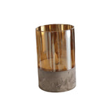 Maxbell Flameless LED Candle Crafts Tea Light Candle for Living Room Hallway Bedroom 8cmx8cmx15cm Gold
