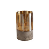 Maxbell Flameless LED Candle Crafts Tea Light Candle for Living Room Hallway Bedroom 8cmx8cmx15cm Gold